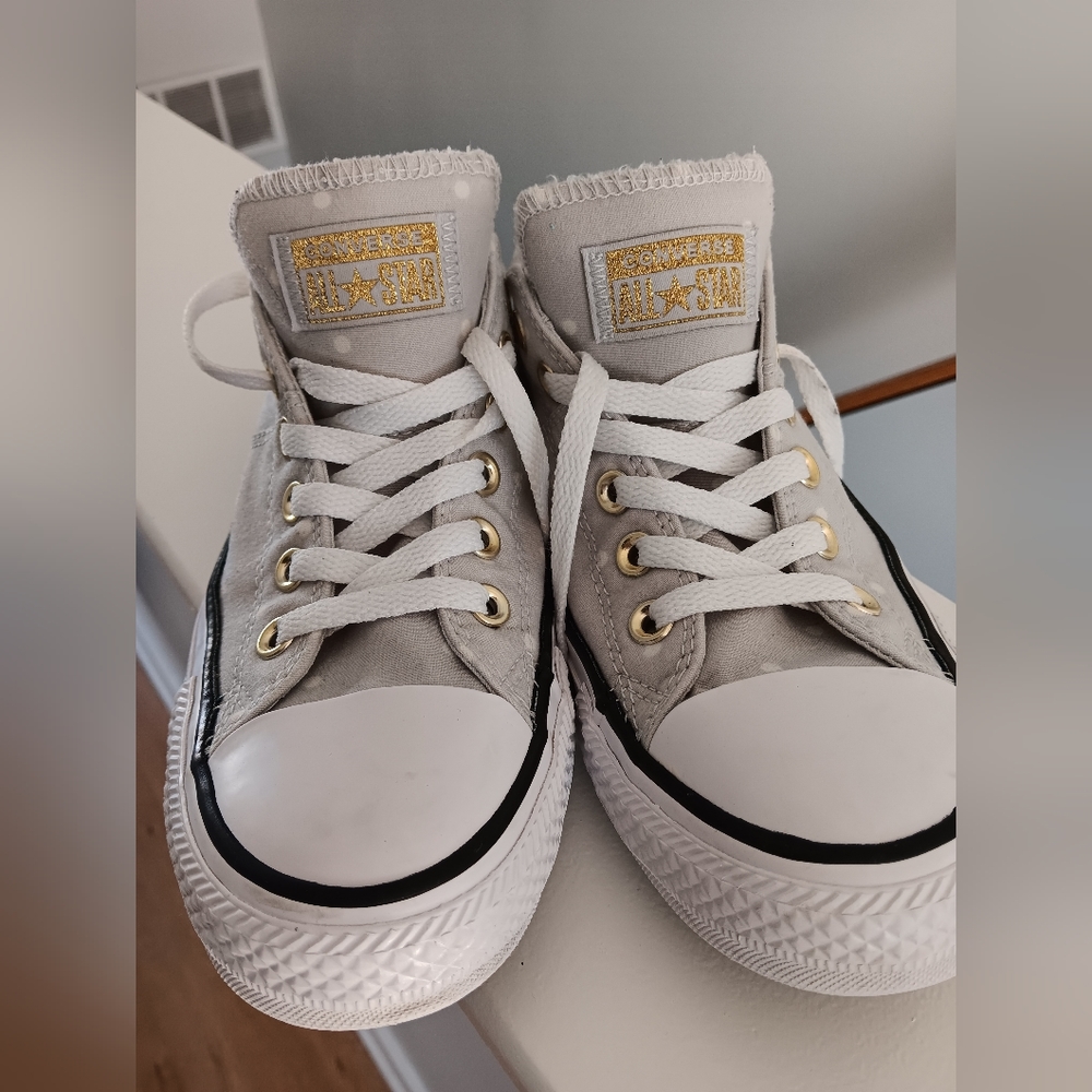 Converse Madison Gray Polka Dots 8